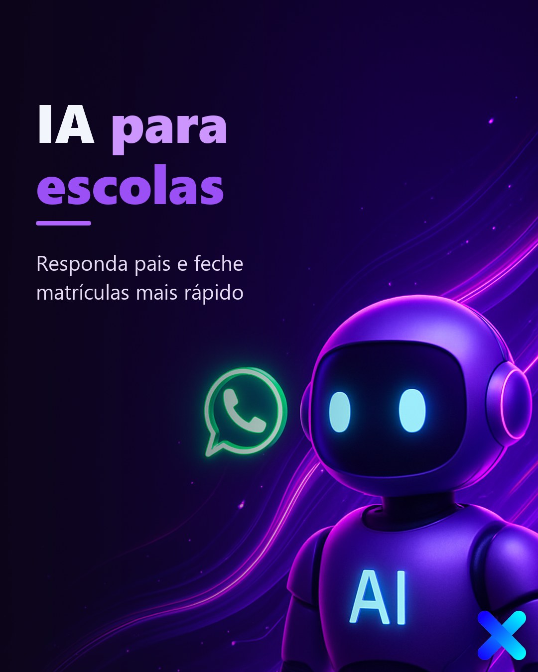 IA para escolas: matrícula e atendimento no WhatsApp