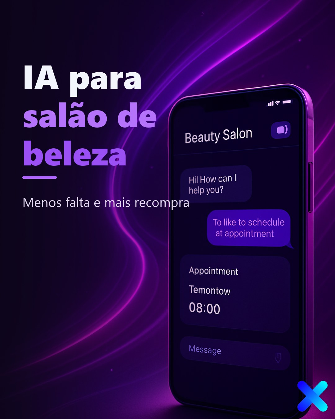 IA para salão de beleza: menos falta e mais recompra